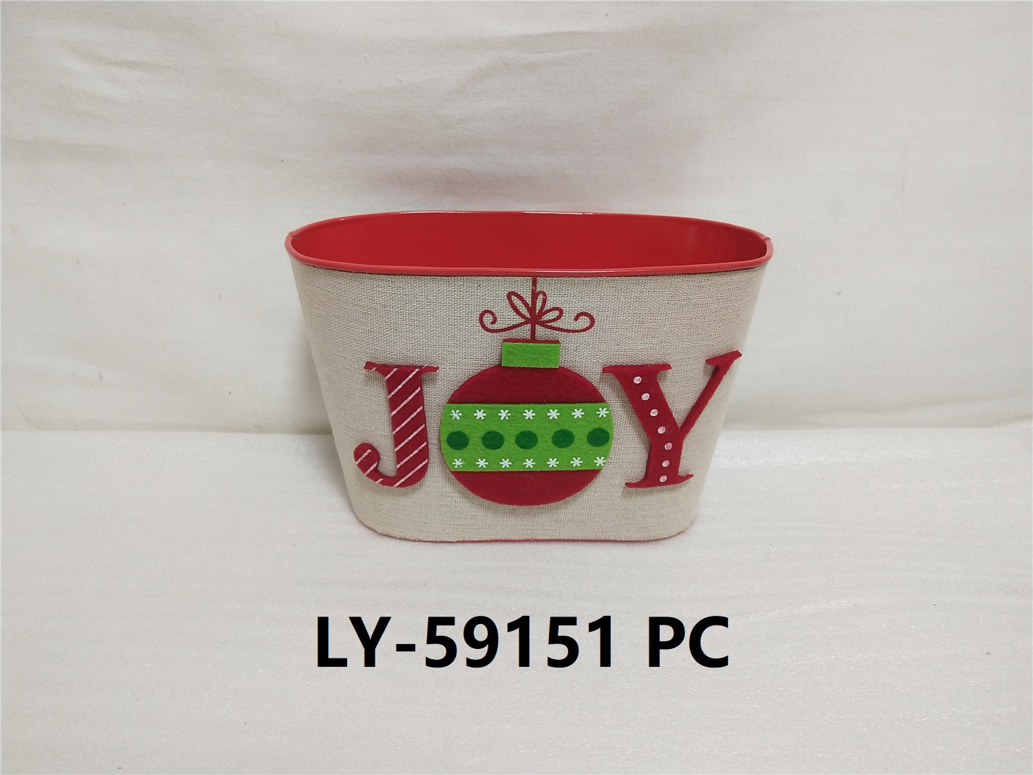 Oval shape Christmas metal bucket
