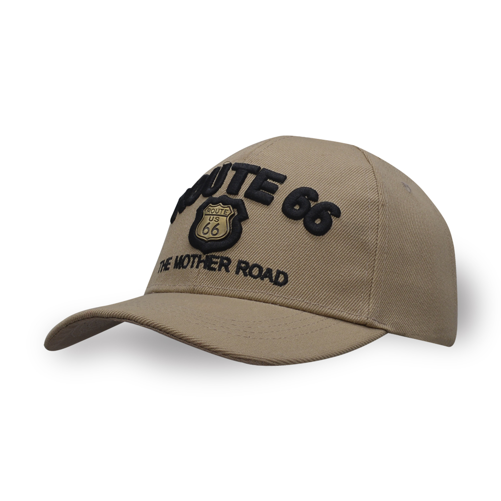 BSCI 6 panel 3D embroidery metal patch cotton twill baseball cap