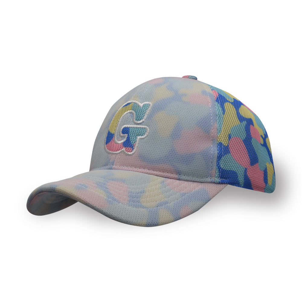 Wholesale 6 panel embroidery colorful sandwich sport mesh baseball cap