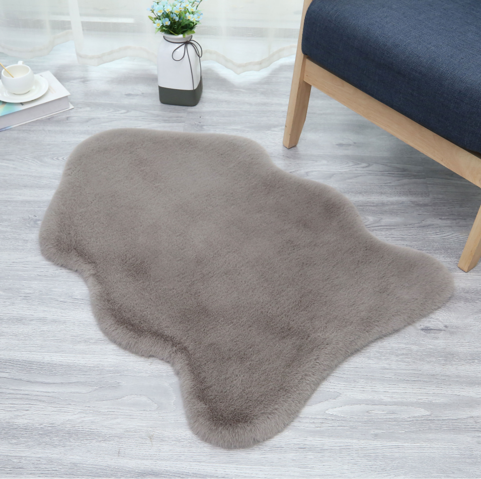China manufacturer floor rugs faux rabbit fur custom rugs and carpets luxury top quality furry mats pads rugs
