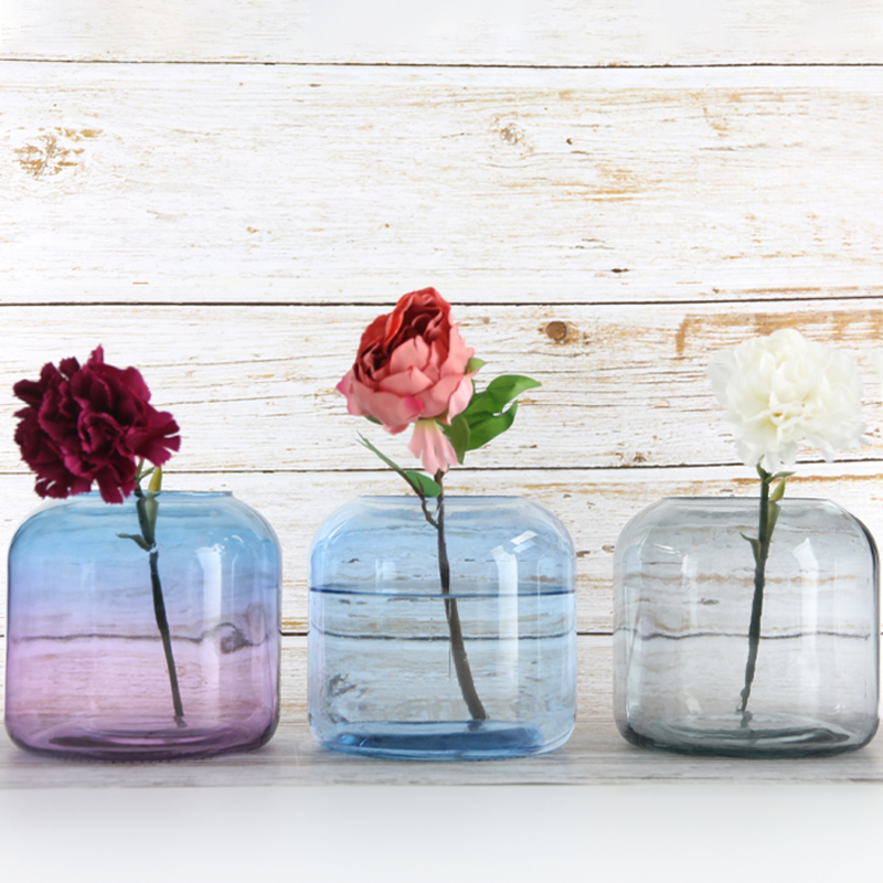 ！Glass vase for home decoration and the flower and brighten the environment