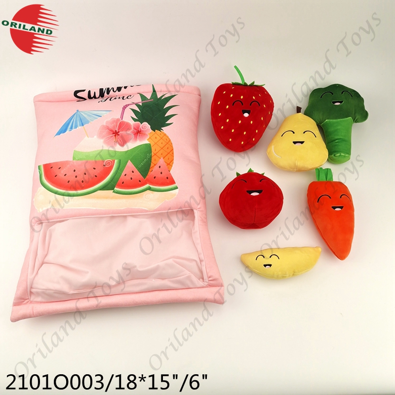 Fruit collection bag plush wholesale soft toys kids plush toys