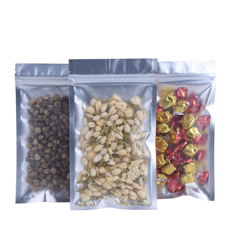 Food Packing Stand up Zipper Plastic Bag Custom Printed Transparent shiny matte surface Doypack Ziplock Food Bag