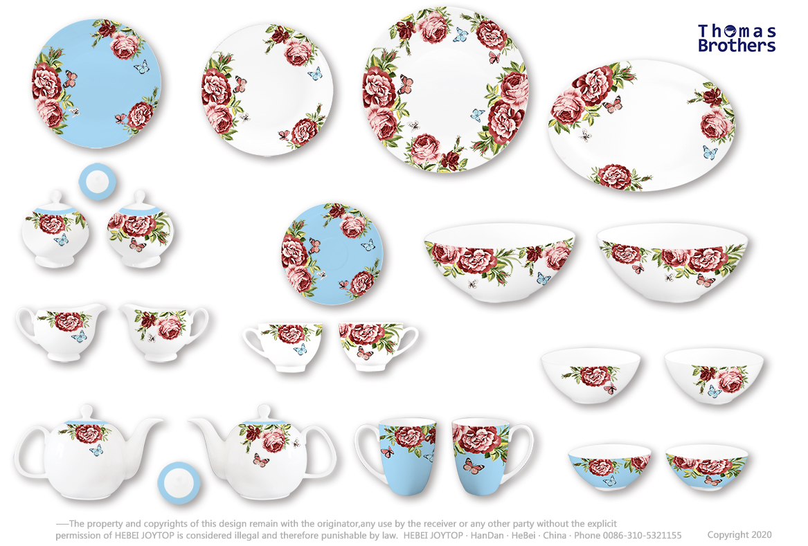 New Bone China dinnerset