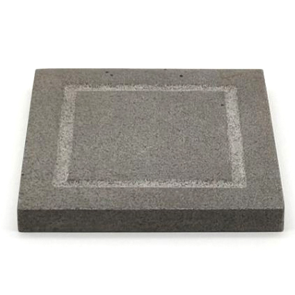 BBQ Grill Stone Board Square 20X20 cm Lava Stone Grey Color