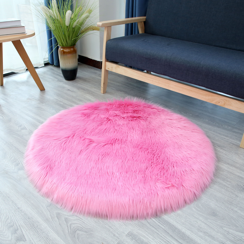 Popular pink faux fur carpet decoration fur carpets and rugs for living room Warm faux fur carpets