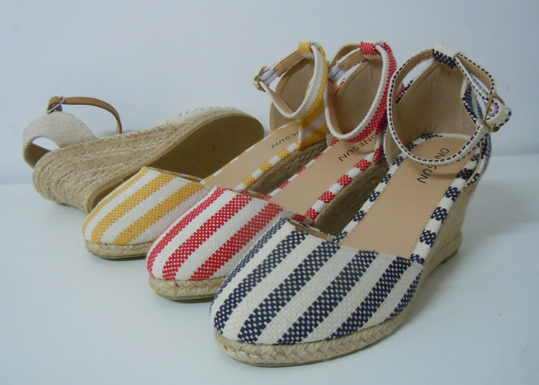 LE192159 Sandals,Linen Sandals, Cork Sandals