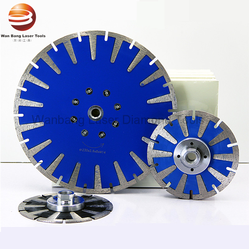 125mm-230mm T shape protective teeth sintered diamond saw blade