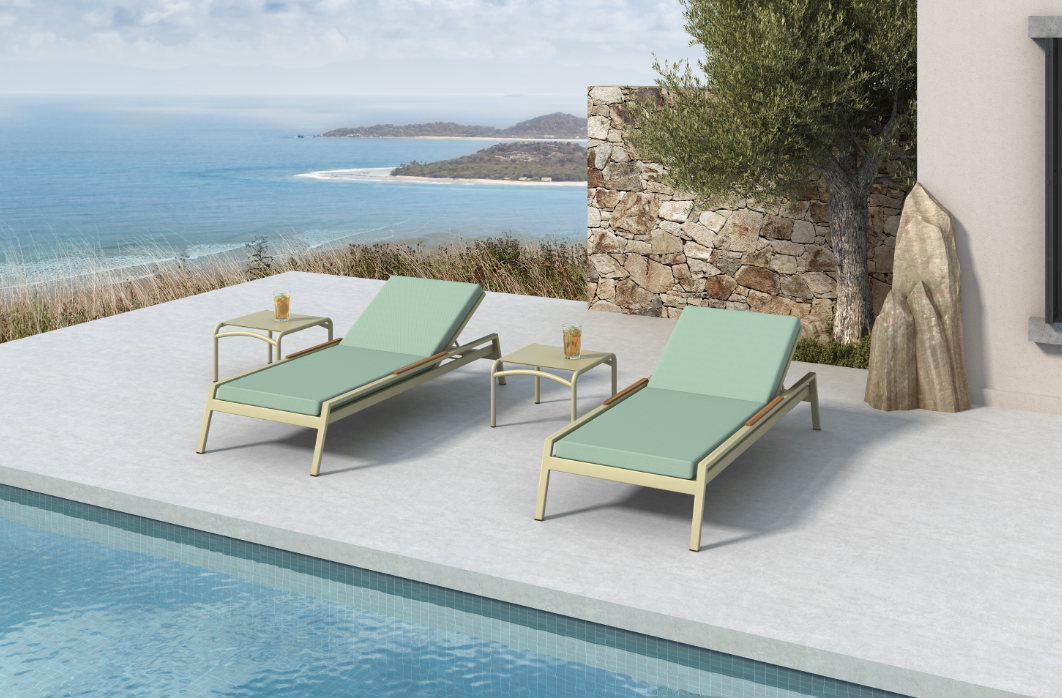 outdoor furniture alum.bed side table