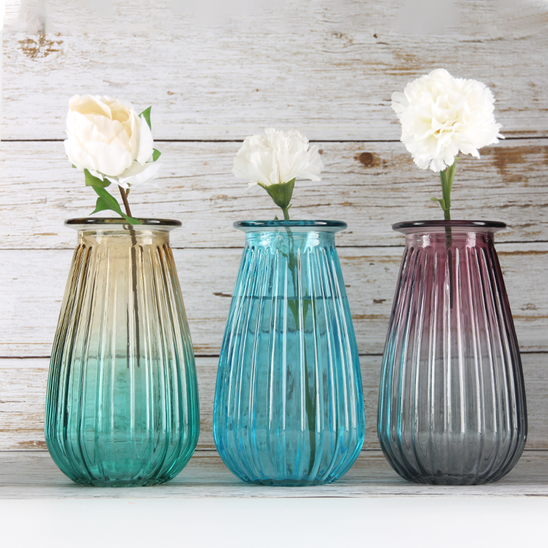 ！Glass vase for home decoration and the flower and brighten the environment