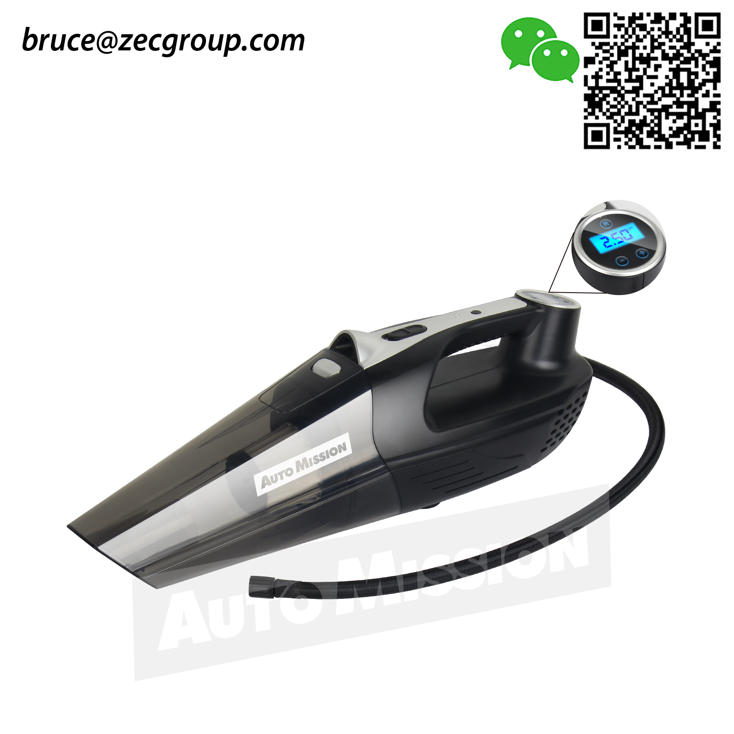 Vacuum cleaner with air compressor