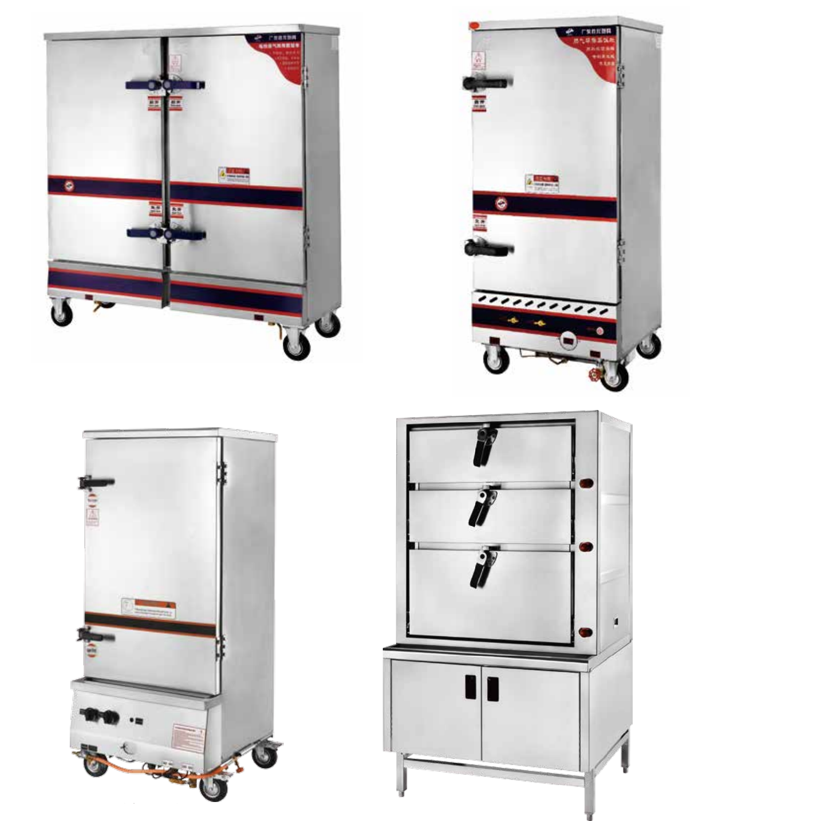 Gas Steamer/3-Drawers Gas Food Cooker