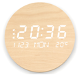 LED wooden wall clock