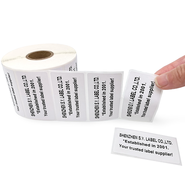 25.4mm Core Thermal Plain Shelf Edge Labels 1.25x2.25x1000 labels Waterproof Oilproof Rub Resistant With Perforation