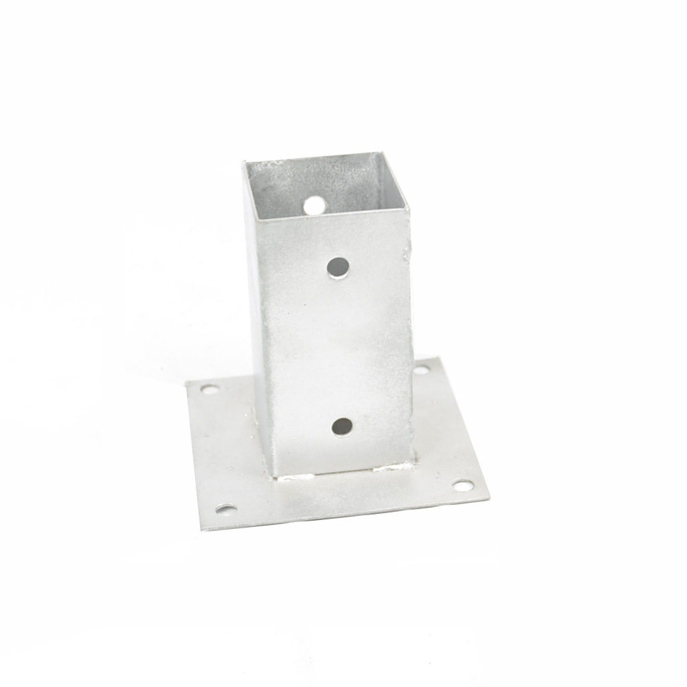IRON CRAFT NO DIG CE approve steel fence support concrete ground plate bolt down anchor 150mm