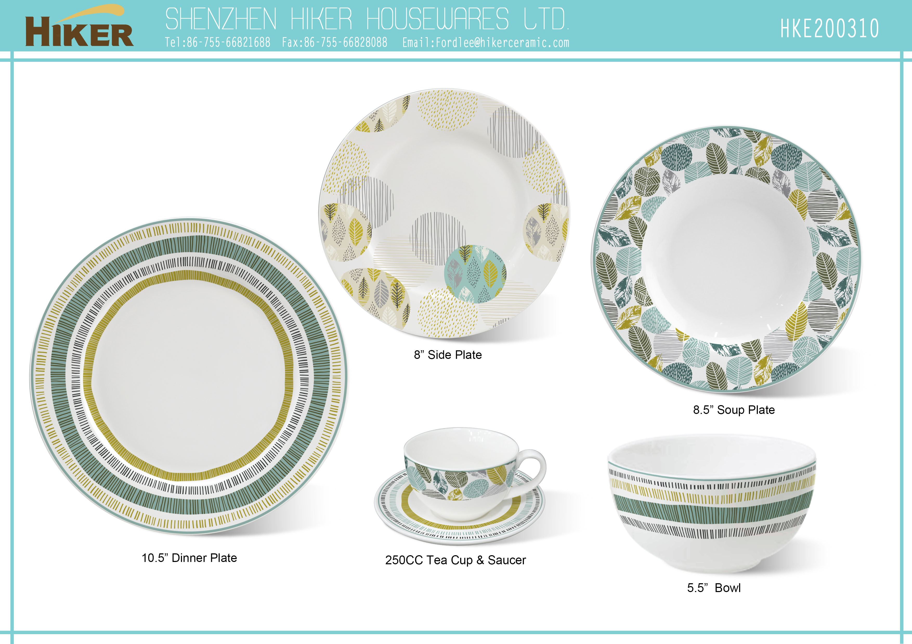 36Pcs Porcelain Dinner Set