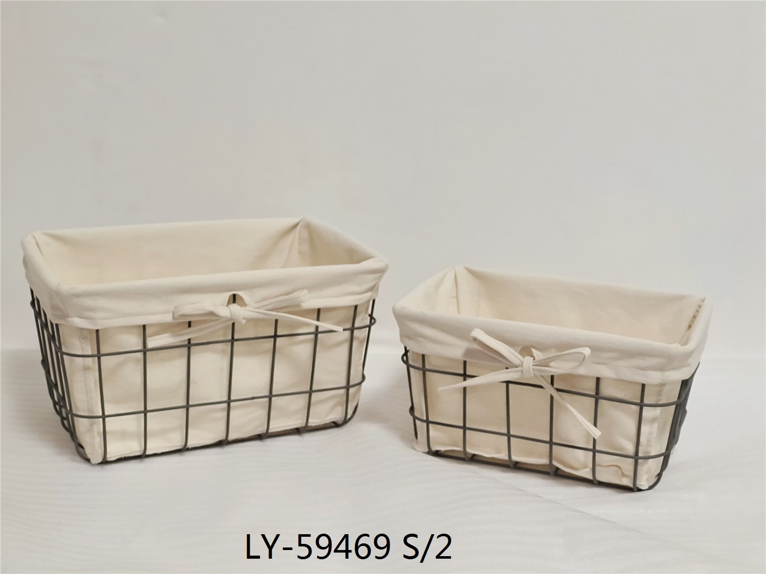 Cheap Wire Basket With Burlap Liner