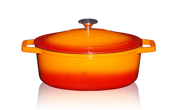 29cm oval cast iron dutch oven enameled