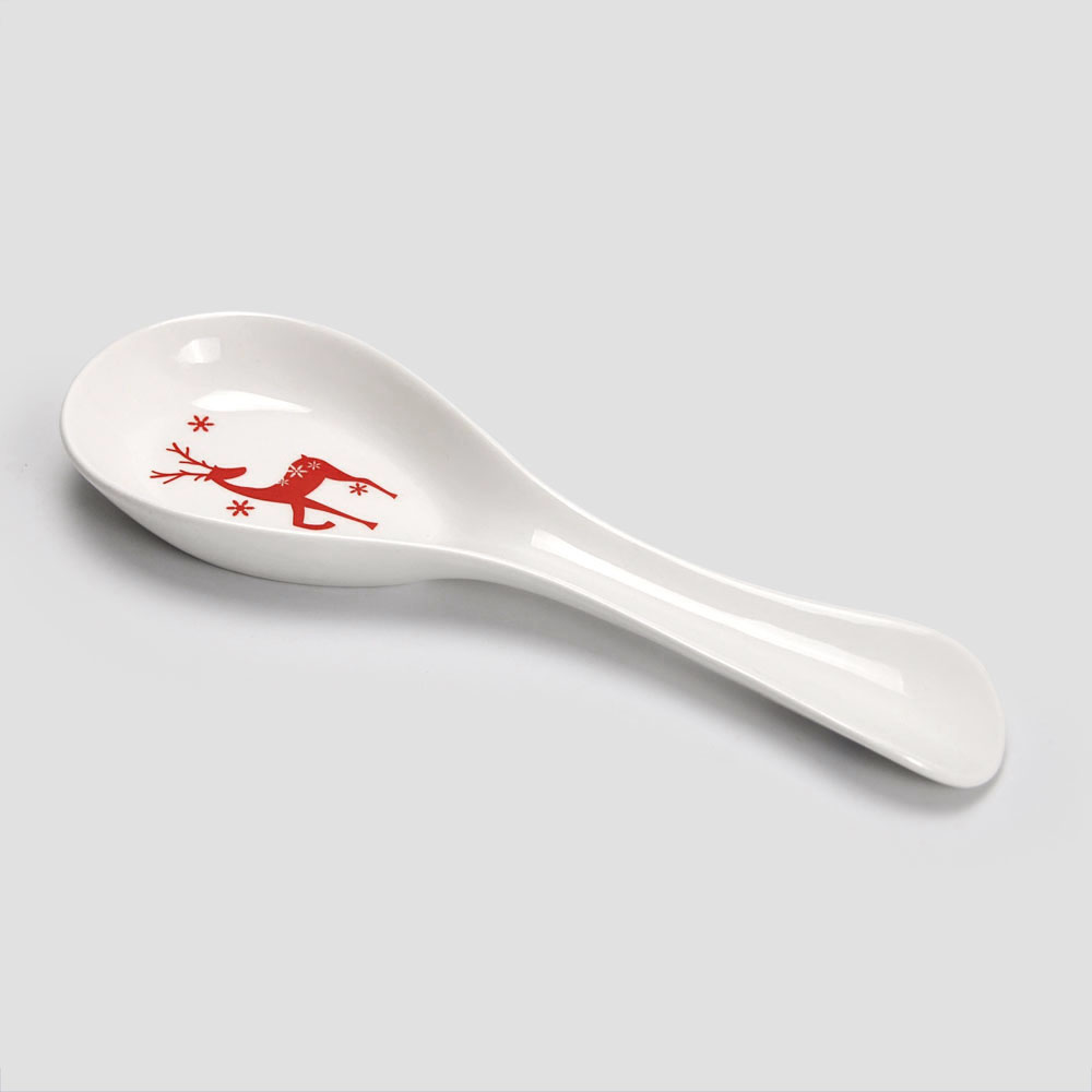 porcelain spoon rest with decal printing
