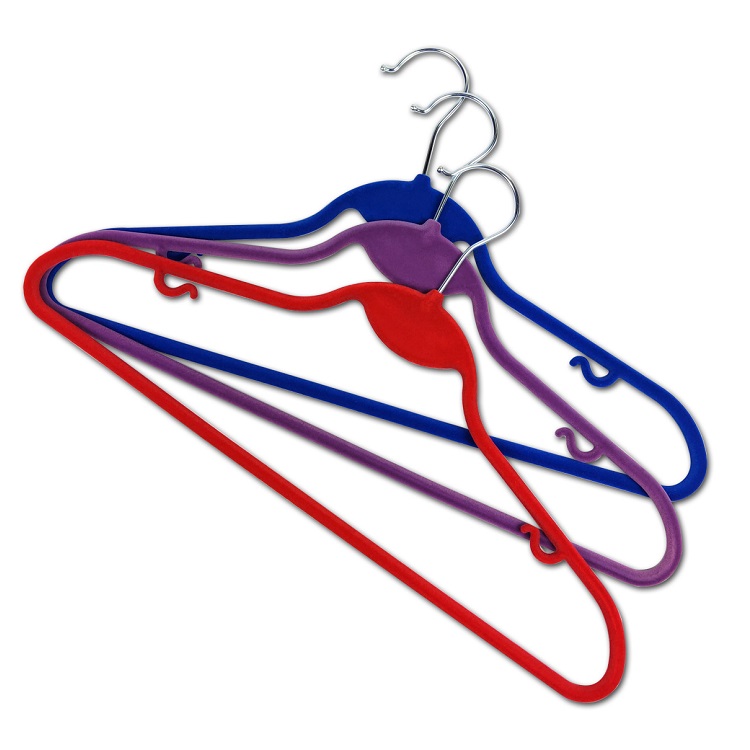 New style creative non-slip flocking velvet clothes hanger