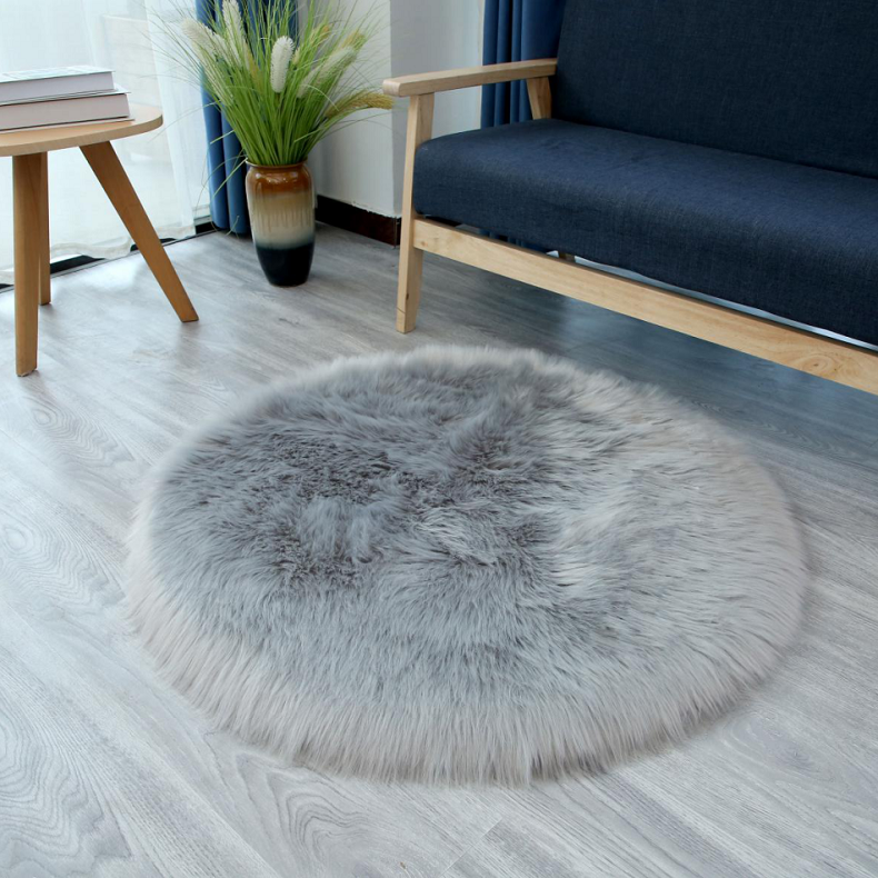 2021 Hotsale grey faux fur carpet decoration fur carpets and rugs for living room