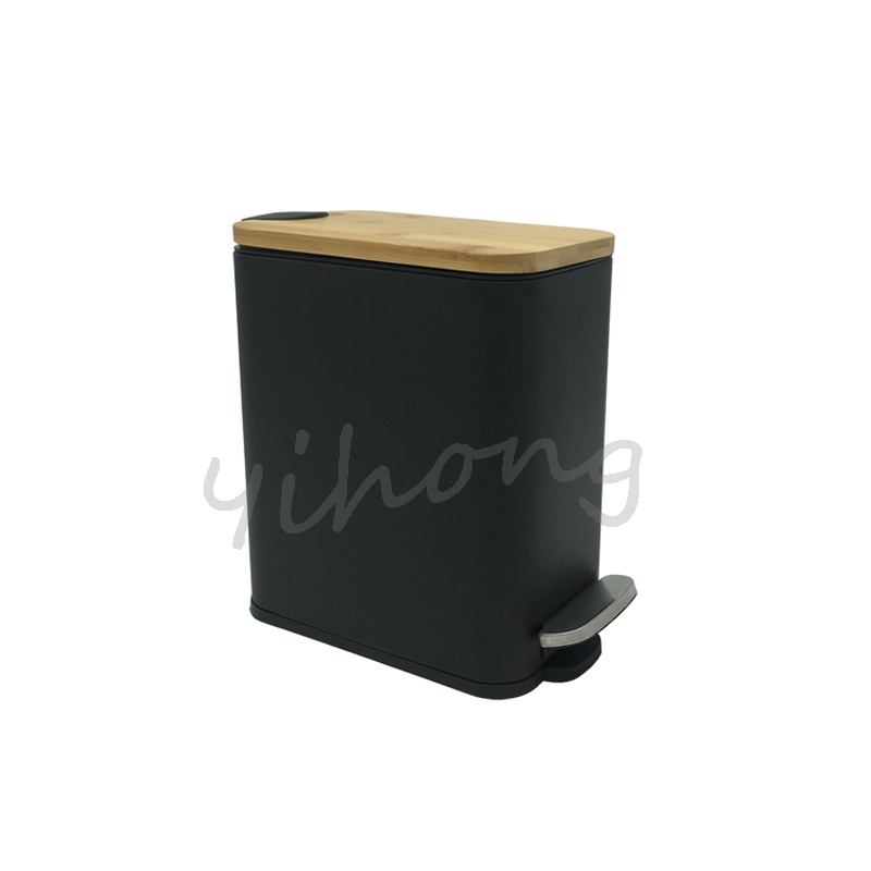 5L Rectangle Bamboo lid Trash Can/Pedal Bin/Trash Bin/Waste Bin/Waste Can