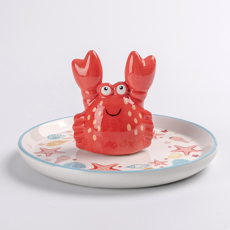Ceramic crab series crab jewelry plate