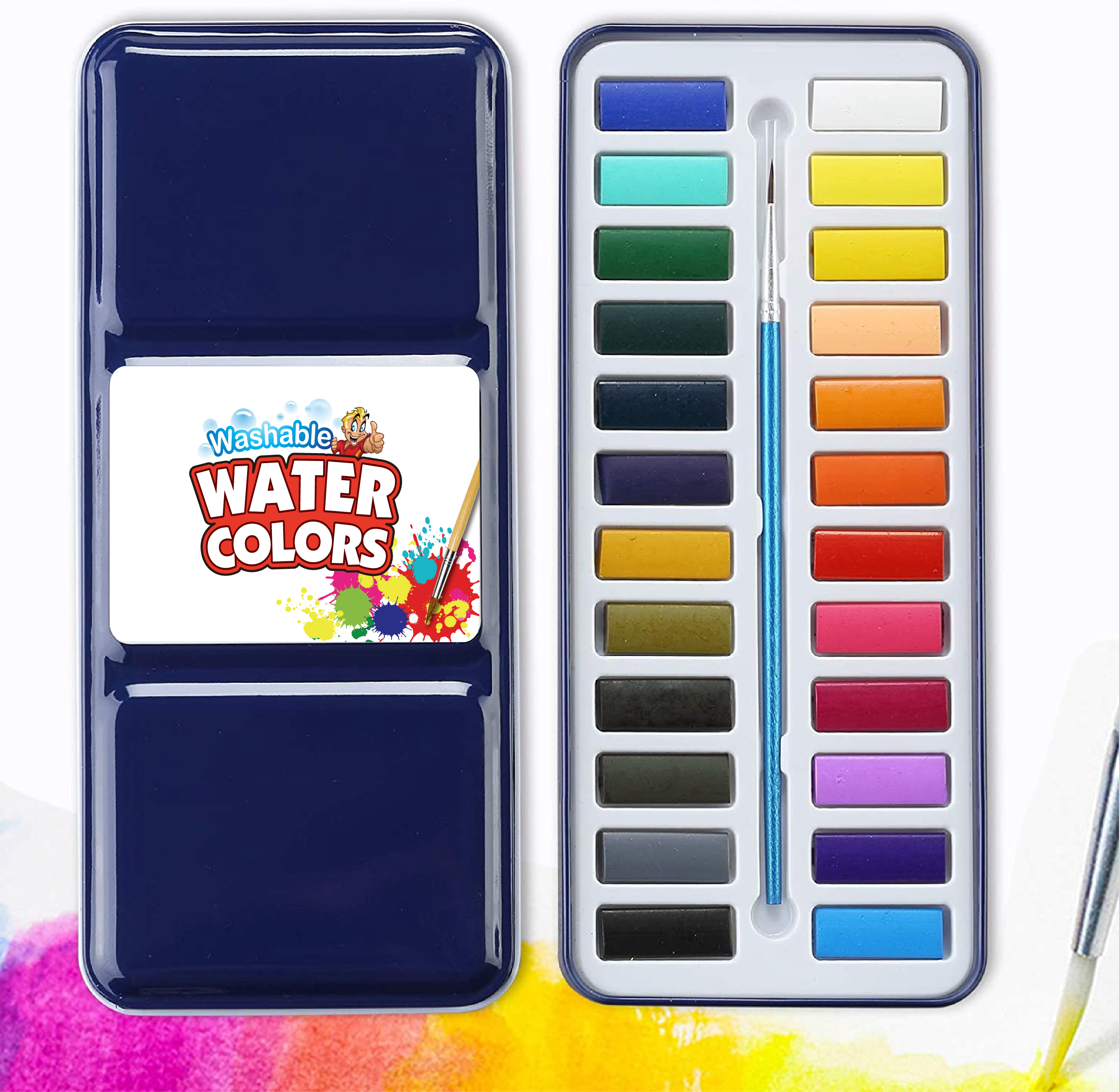 24Color Solid Watercolor Set