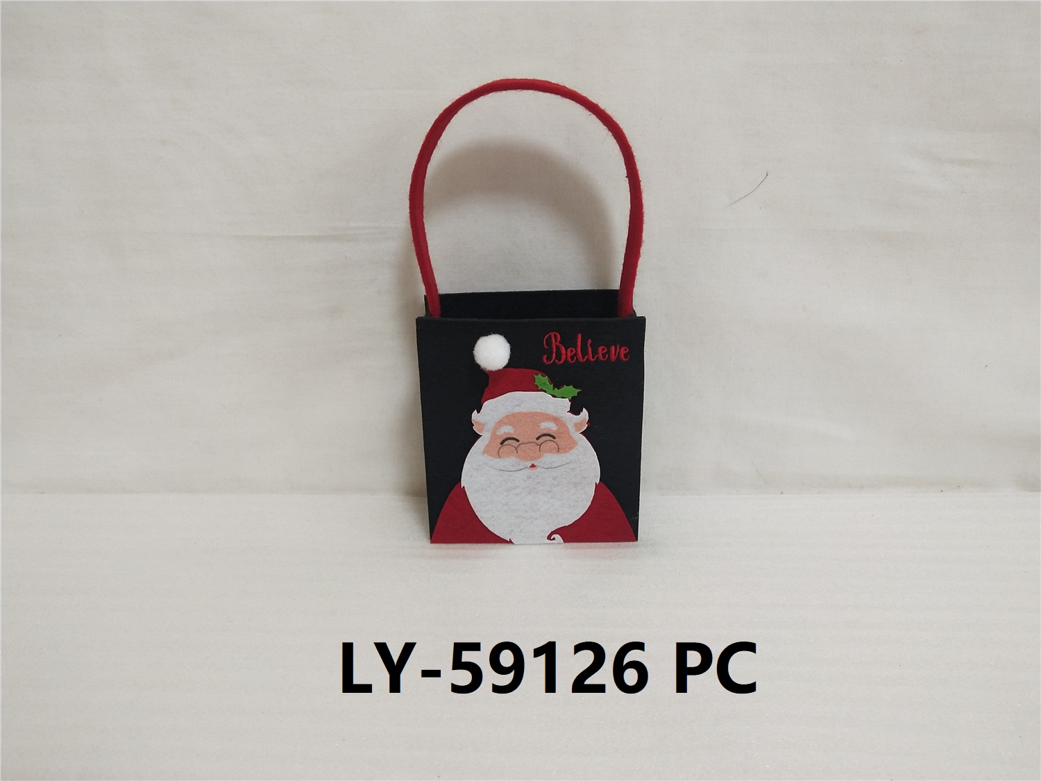 High quality santa felt candy basket ,decoration storage basket, felt christmas gift basket