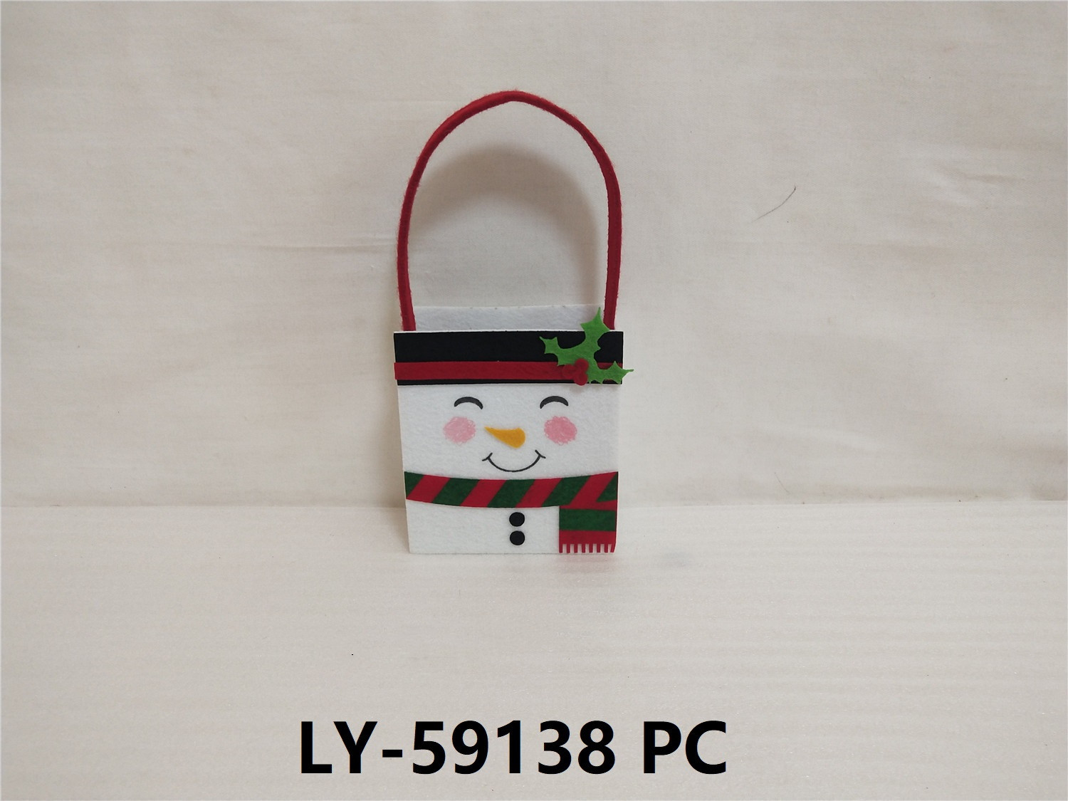 Santa felt candy basket ,decoration storage basket, felt christmas gift basket