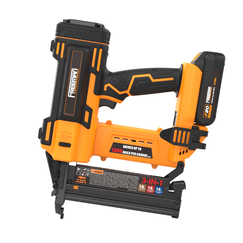 20V CORDLESS 16Ga.&18Ga. 3-IN-1 Cordless Nailer/Stapler