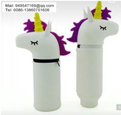 Unicorn silicone pencil case