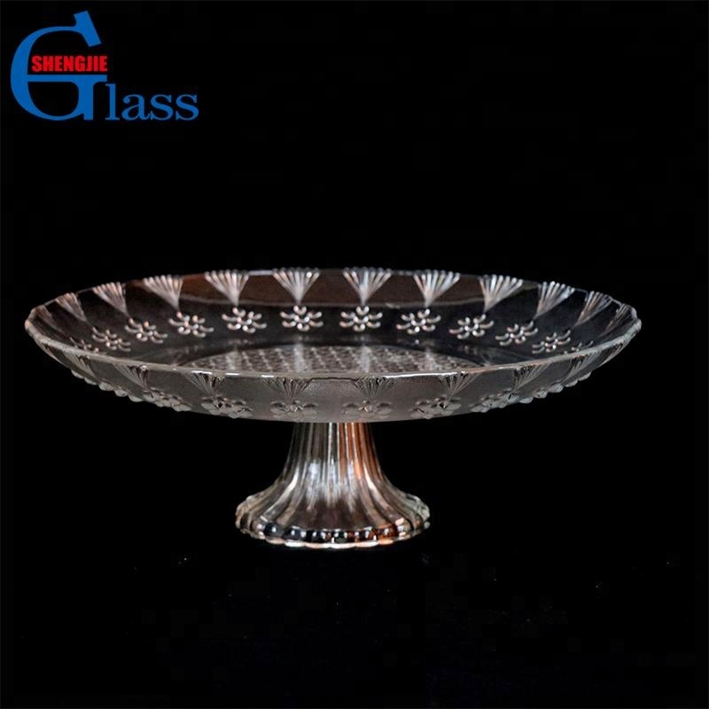 Wholesale Restaurant Glass Salad Fruit Plate With Stand