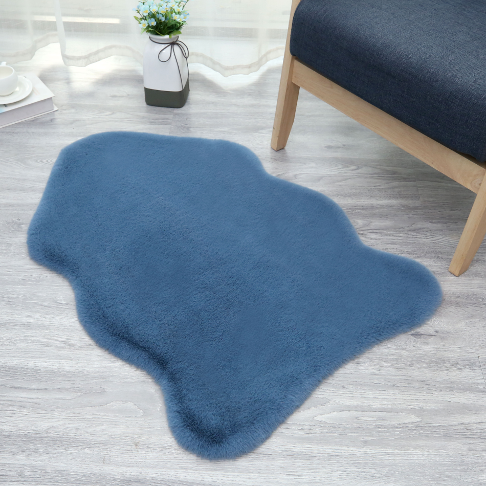 China manufacturer floor rugs faux rabbit fur custom rugs and carpets luxury top quality furry mats pads rugs