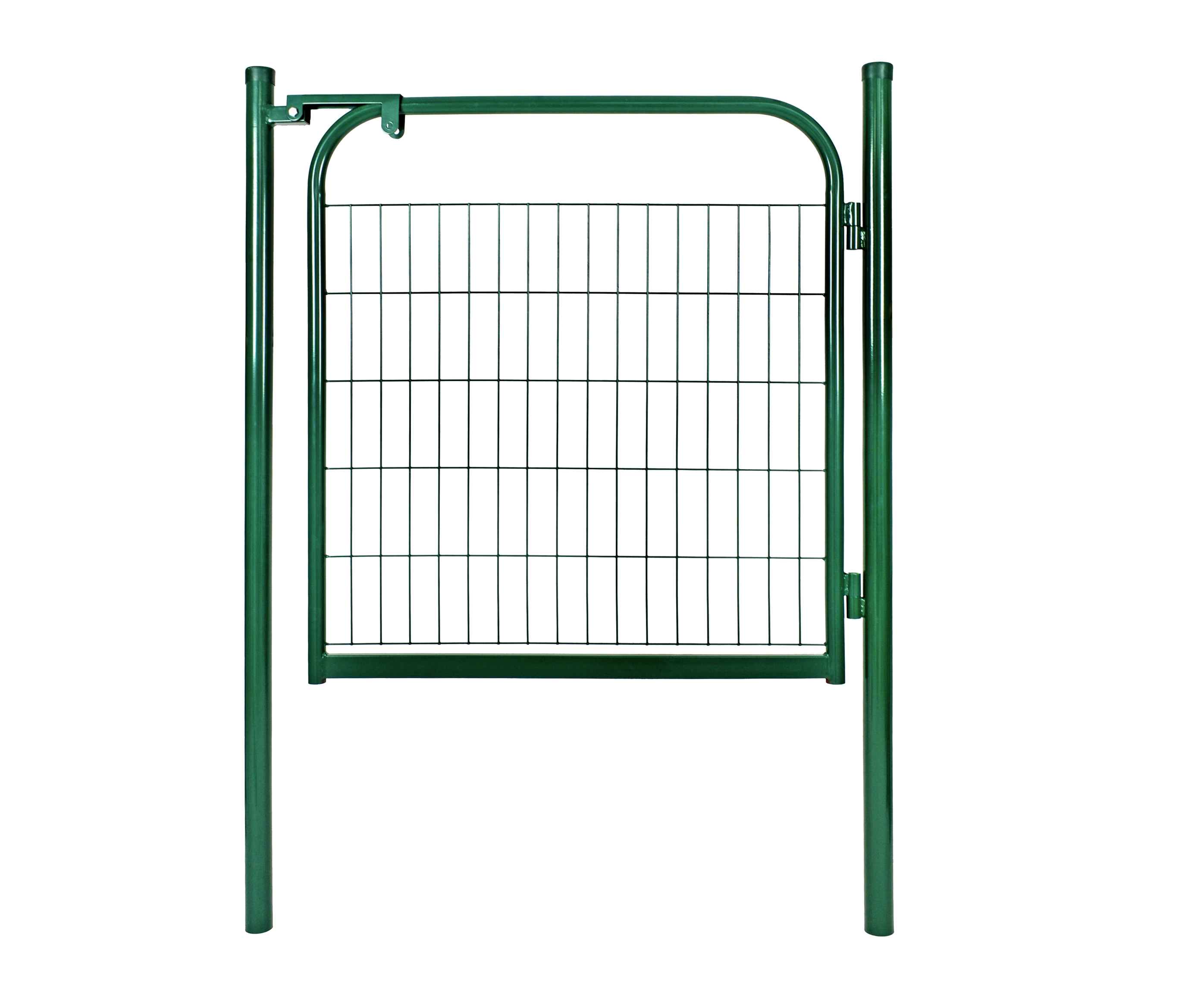 Wire Mesh Fence Single Gate Green Pvc Coated Europe Economy Garden Gate With Safty Lock Round post