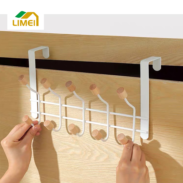 No-punching over the door clothes hook hanger