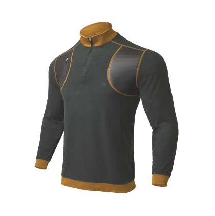 Winter/Autumn Windproof Grid Fleece Thermal 1/2 Zip Shirt19