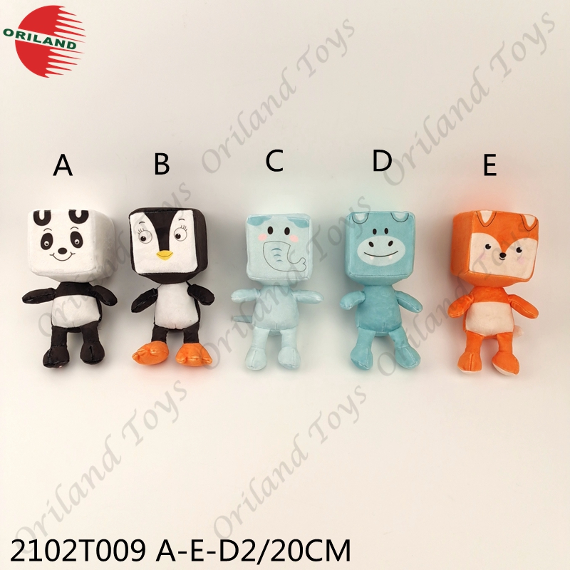 Square memory foam stuffed animal cartoon dolls custom soft toys