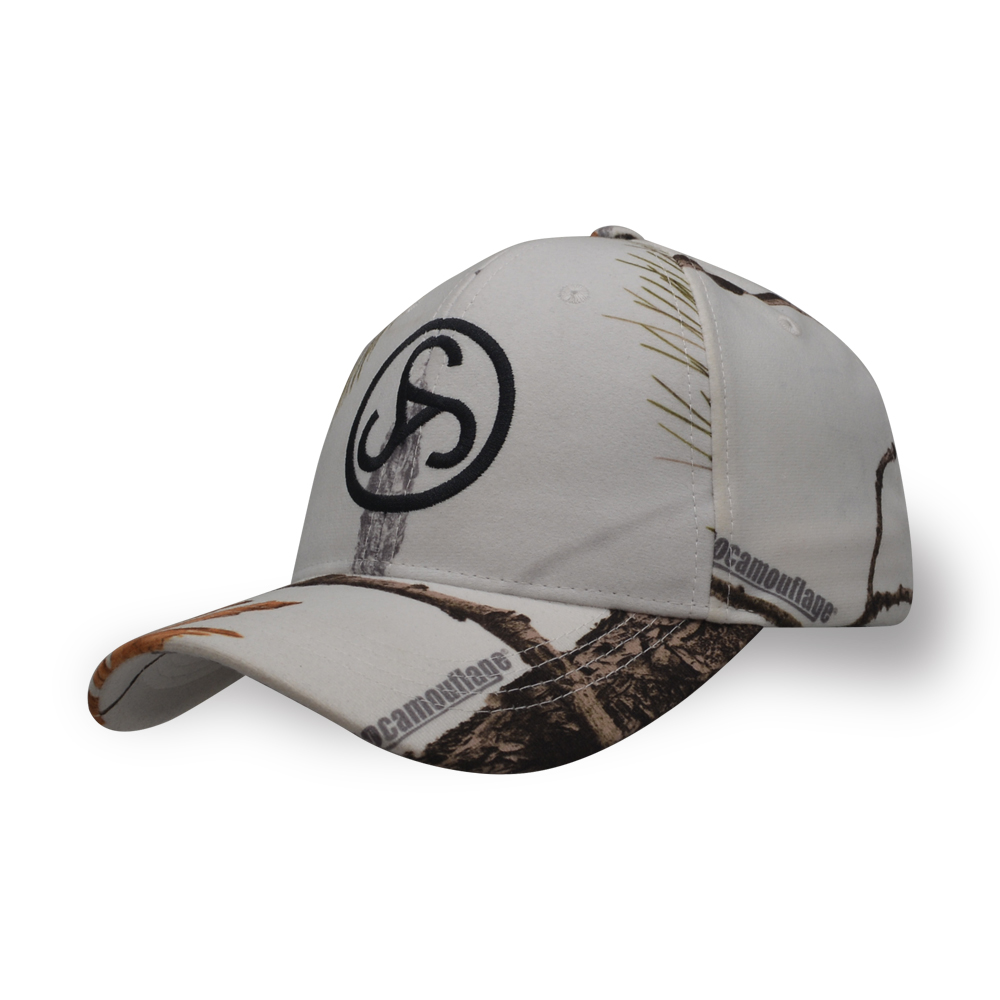 6 panel embroidery camouflage knit fabric baseball cap