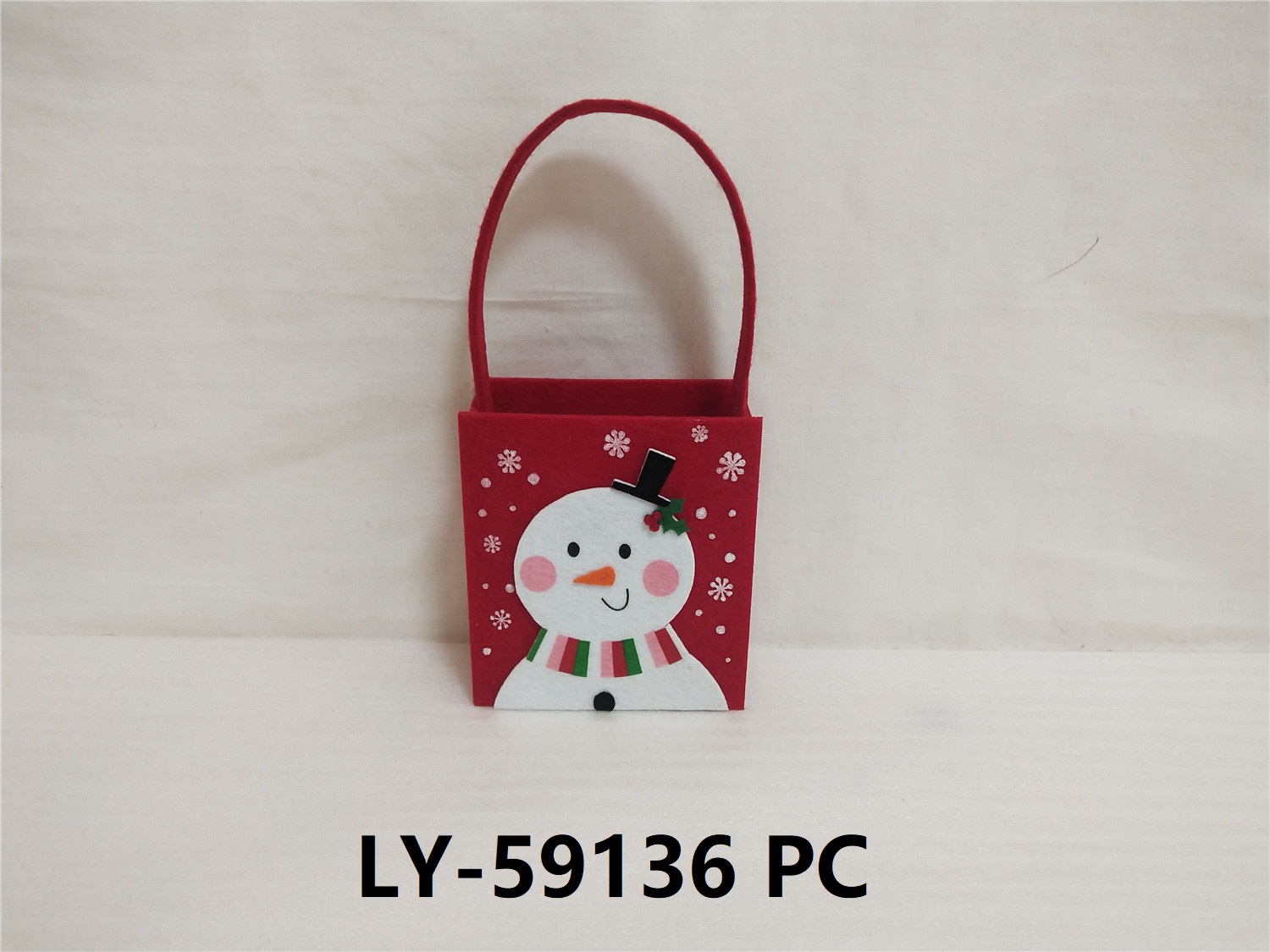 Santa felt candy basket ,decoration storage basket, felt christmas gift basket