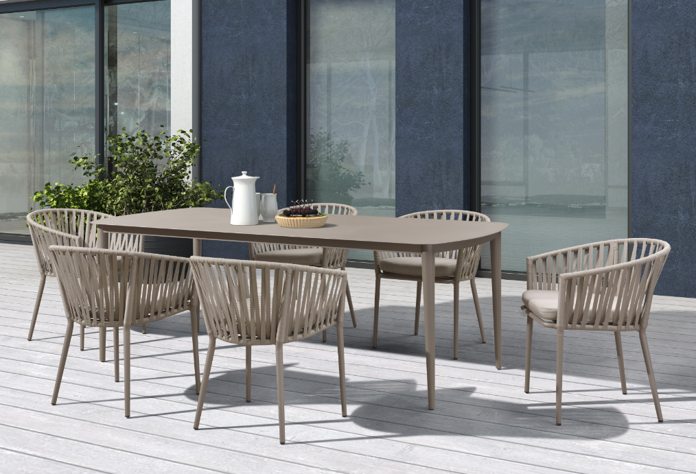 garden rope outdoor furniture alum chair alum table