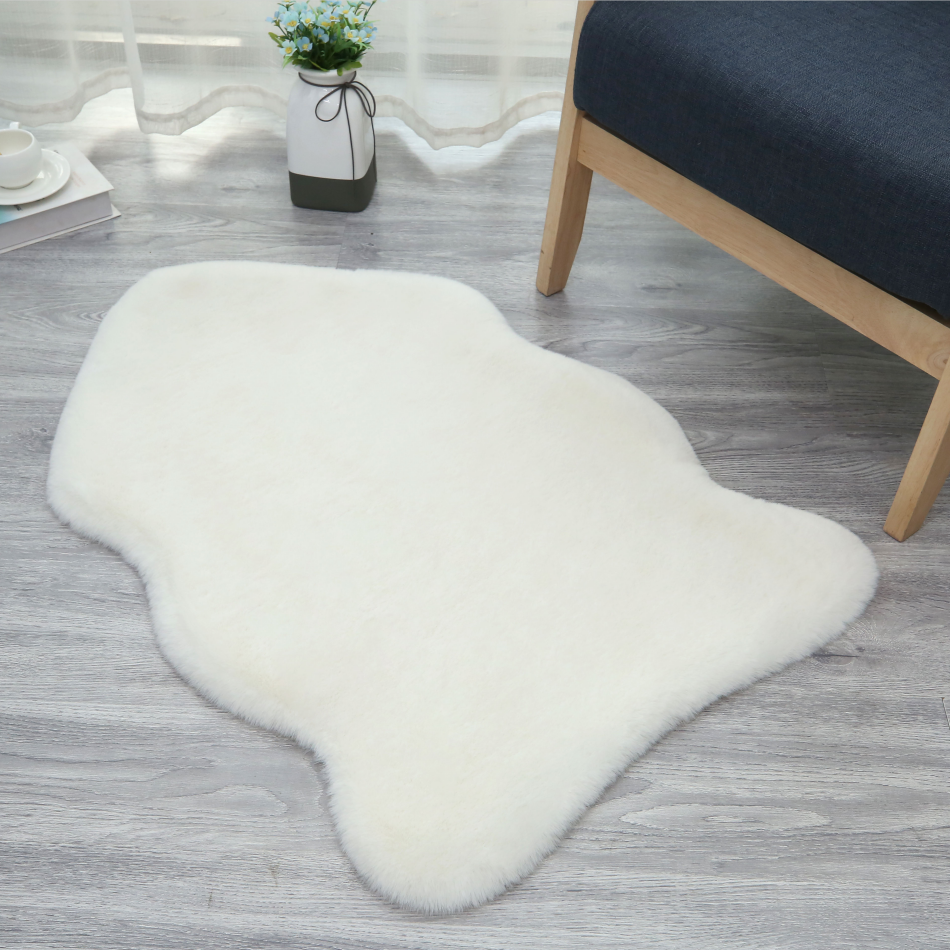 Wholesale Alfombras chair cushion rugs imitated rabbit fur Carpet Rugs fluffy furry mats pads rugs for home decoration