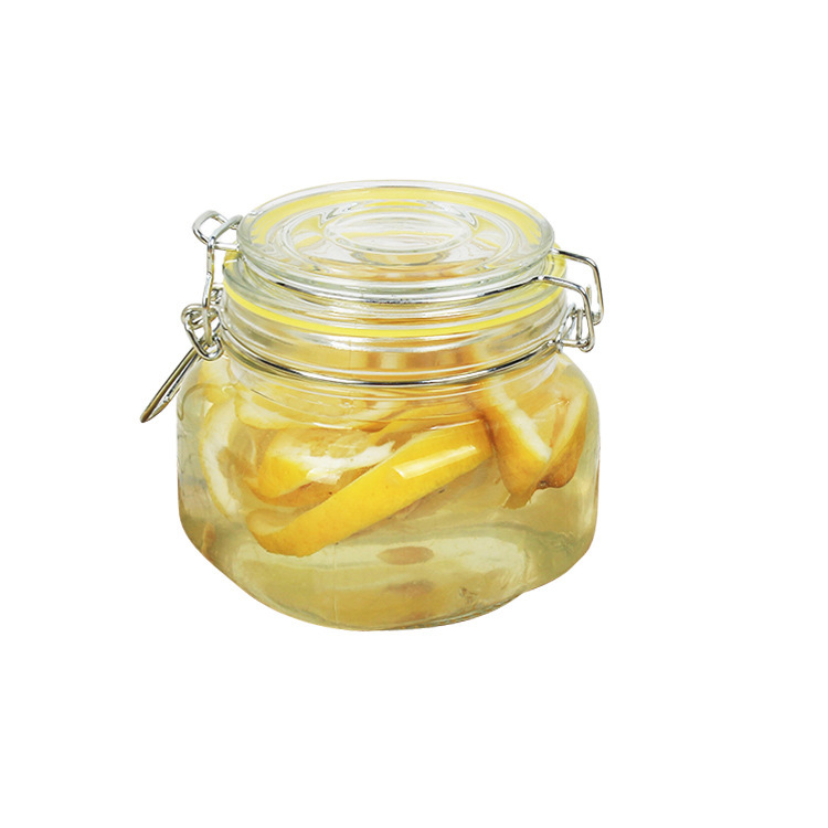450ml clear glass honey jar