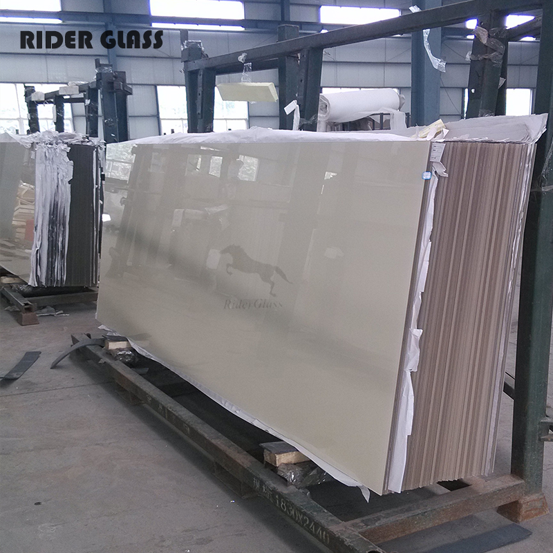 RIDER Ultra Clear White Painted Decorated Gray Glass