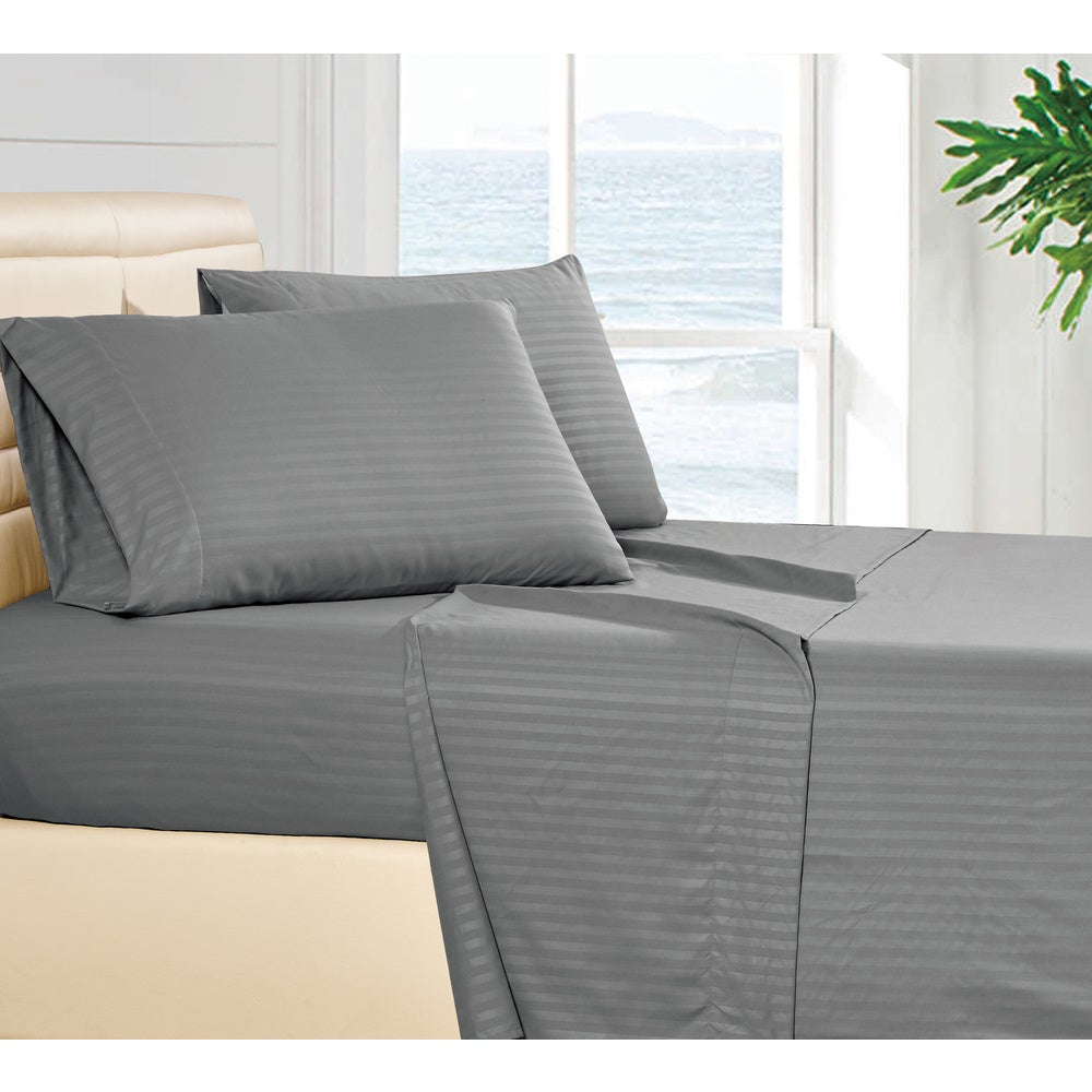 Four size quilt set American four-piece set Dobby stripe bedding set