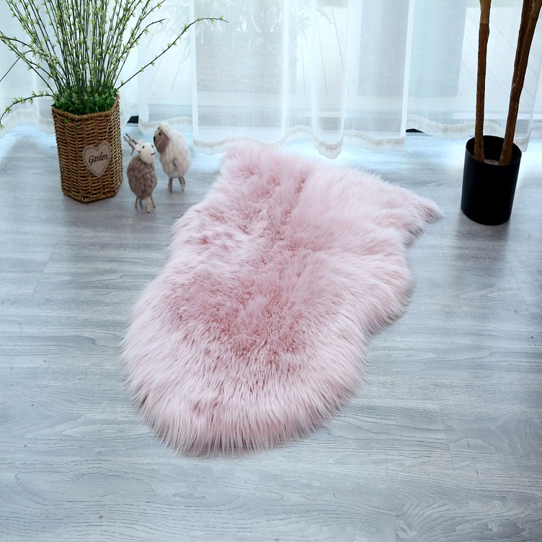 Fluffy sheepskin faux fur rug carpet Home decor Long hair faux fur floor area rug mat carpets