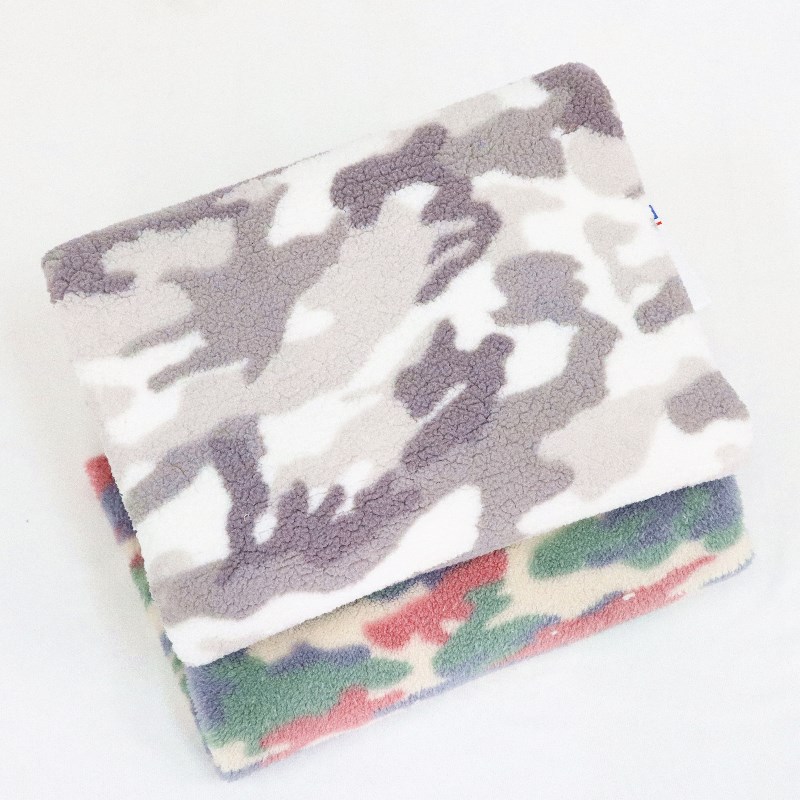 100% polyester double face printed Sherpa