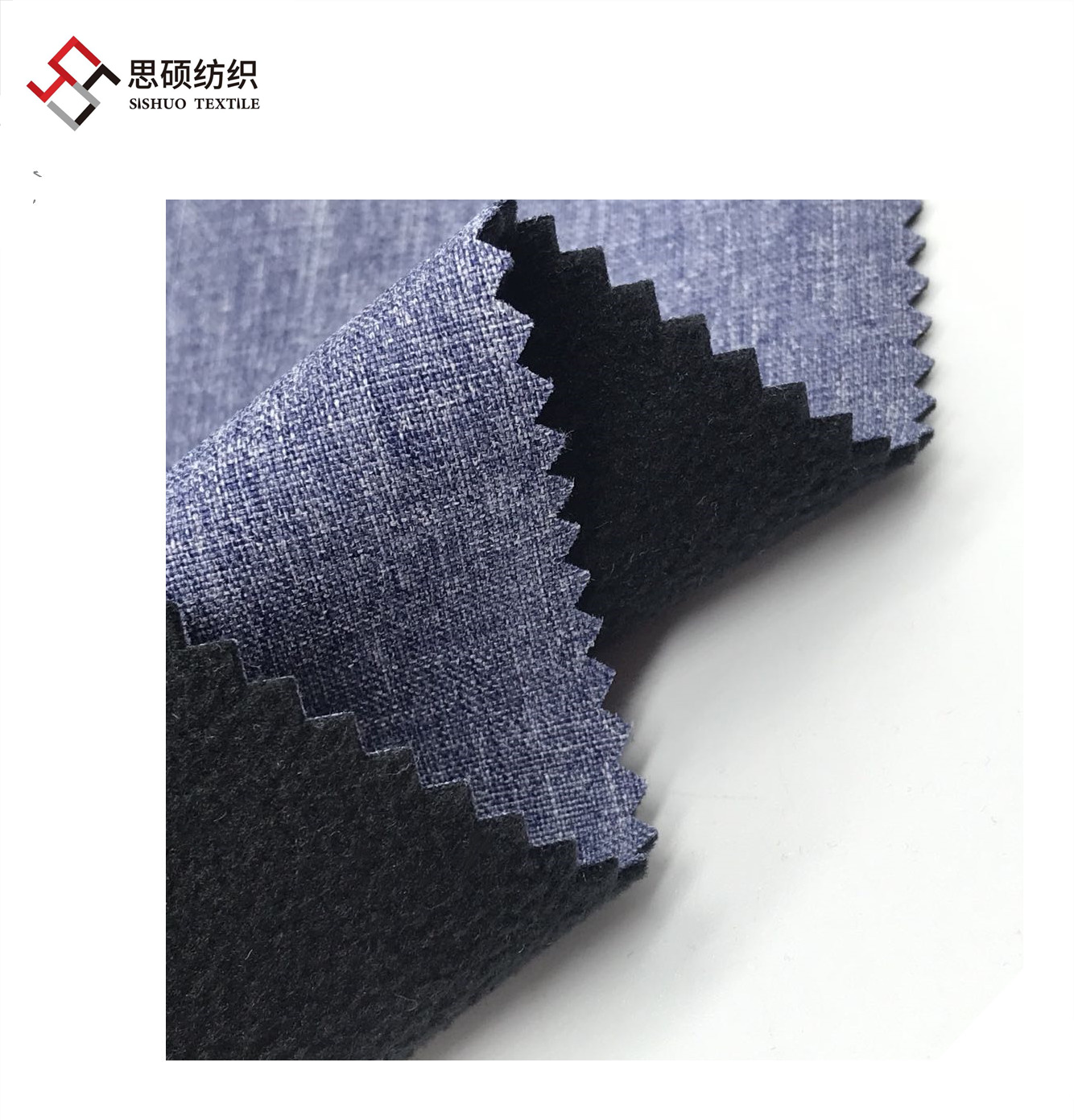 Melange bonded TPU polar fleece three layers softshell fabric for outdoor jacket