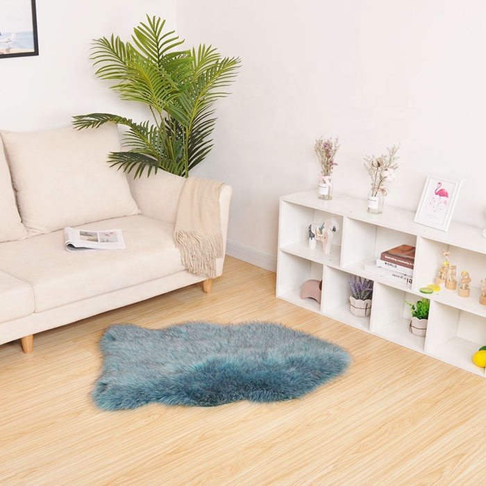 Grey fluffy shaggy faux fur carpet wholesale wolf fur carpets rugs decoration fur carpets and rugs for home decoration