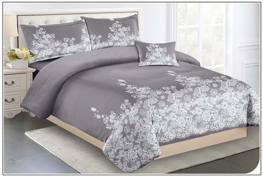 Beautiful microfiber bedding set MOQ 200sets